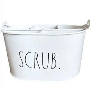 NWOT Rae Dunn White SCRUB Metal Caddy  with Five Separate Compartments